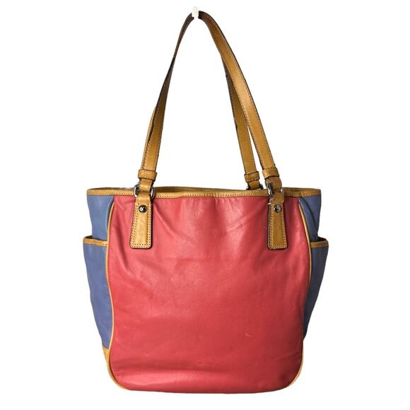 COACH Color Block Shoulder Tote Bag - Picture 2 of 13